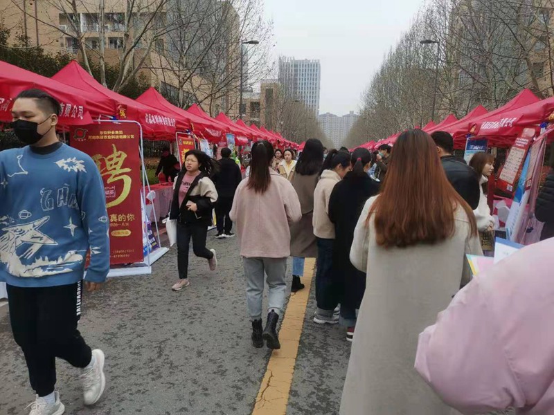 鄭（zhèng）州麻豆精品生化參加河南農業大學2021年畢業生雙選會(圖4)
